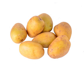 Potatos with white background