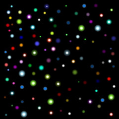abstract black background with shining color lights