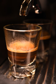 coffee machine preparing cup of coffee