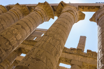 Ancient ruins of Karnak temple in Egypt
