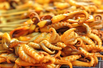 B-B-Q Grilled Squid in the market