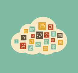 Cloud computing technology concept