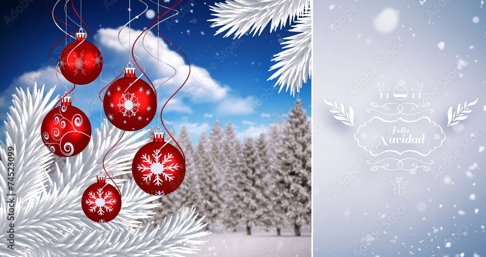 Poster composite image of snow falling