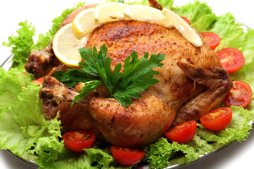 Baked chicken for festive dinner