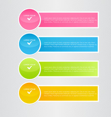odern infographics colorful web design template with shadow