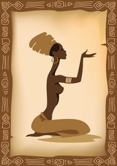 Vector illustration of the african woman. - 74524664