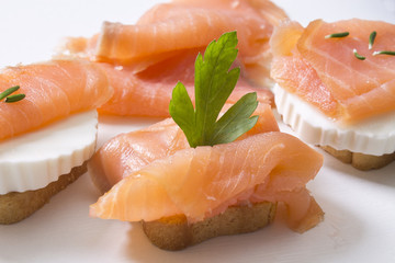 salmon canapes
