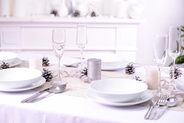 Beautiful Christmas table setting