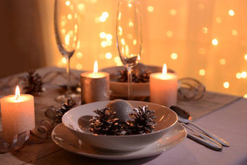 Beautiful Christmas table setting