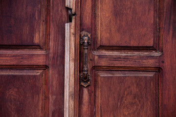 locked old wooden door.