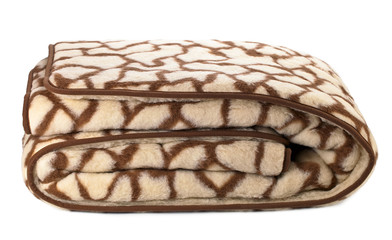 woolen blanket on white