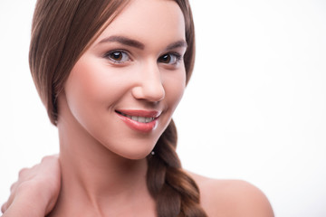 Obraz premium Beautiful girl expresses different emotions