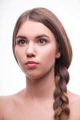 Fototapeta premium Beautiful girl expresses different emotions