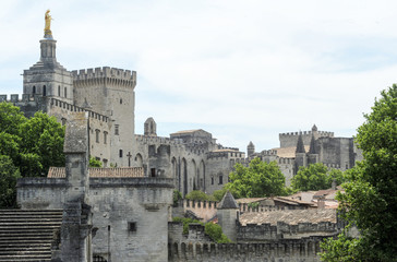Fototapeta na wymiar Palace of Pope at Avignon on France