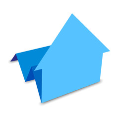 arrow up blue on white background