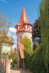 Verwunschener Hexenturm in der romantischen Stadt Marktbreit