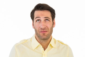 Obraz premium Handsome young man looking confused