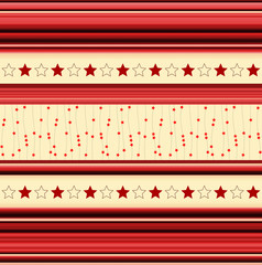 Stripey background with stars - in red, yellow