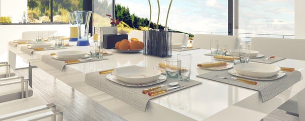 Formal Table Setting at the Dining Area