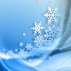Fototapeta na wymiar Abstract blue winter background