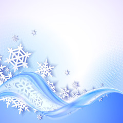Abstract blue winter background