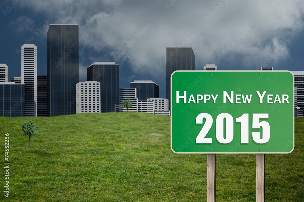 Poster composite image of 2015 in bold grey