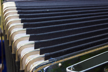 Part of the accordion close up, photography