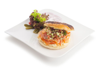 Smoked salmon sandwich