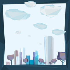 01 Polygonal cityscape frame