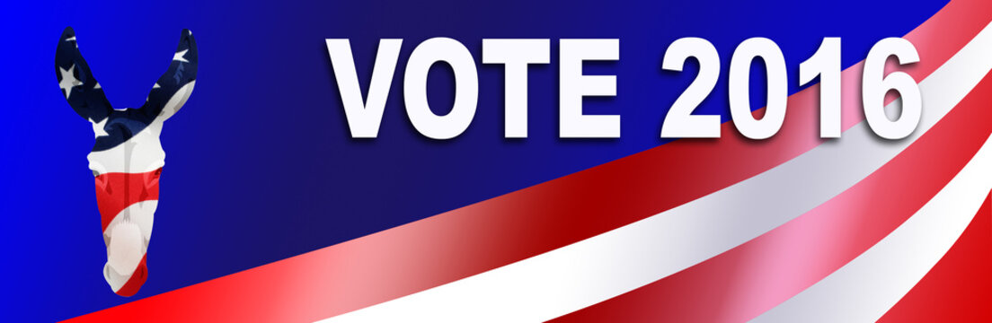 Democrat election Sticker for 2016