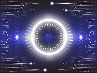 Eye of future technology abstract background