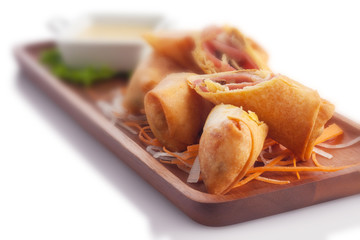 Ham & cheese spring roll