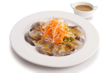 Fresh shrimp with wasabi