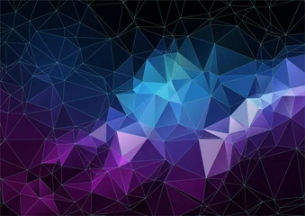 Fototapeten space abstract polygonal background © igor_shmel