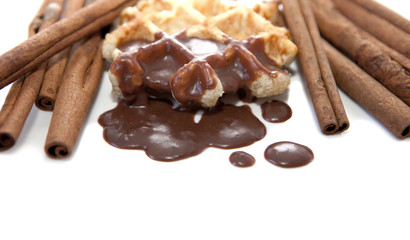 gaufre vanille chocolat