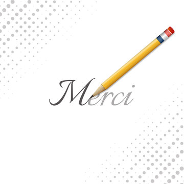 Thank you word in france language (merci)