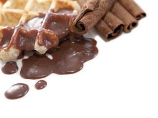 galette vanille et chocolat fondu