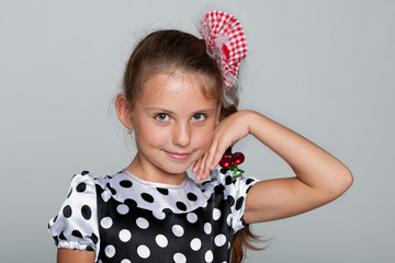 Portrait of a pretty smiling young girl