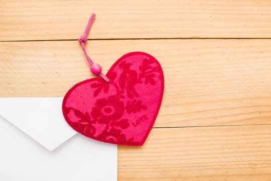 valentine heart in an envelope