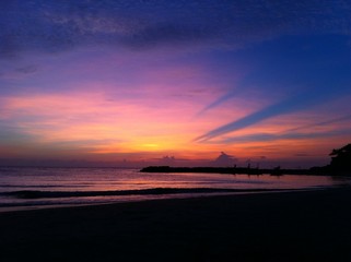 Fototapeta premium Sunset at huahin beach Thailand