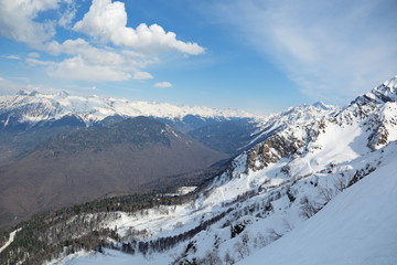 Fototapeta na wymiar Aibga Ridge, Krasnaya Polyana, Sochi