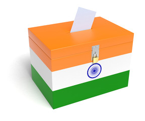 Indian Flag Ballot Box