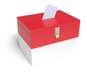 Indonesian Flag Ballot Box