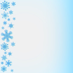 Snowflakes on the left side