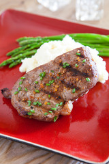 Steak and Asparagus