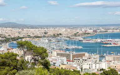 Fototapeta na wymiar Palma de Mallorca city panorama
