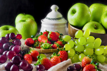 still life of mix fruits