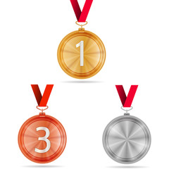 Vector illustration of winner medals