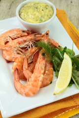 crevettes roses