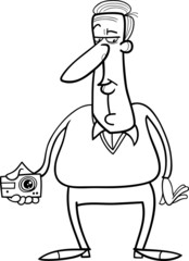 man and hidden camera cartoon